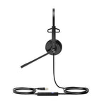 Yealink UH34-MONO-TEAMS USB Wired Headset HD Voice Noise Canceling Microphone Comfortable Design USB-C & 3.5mm Jack