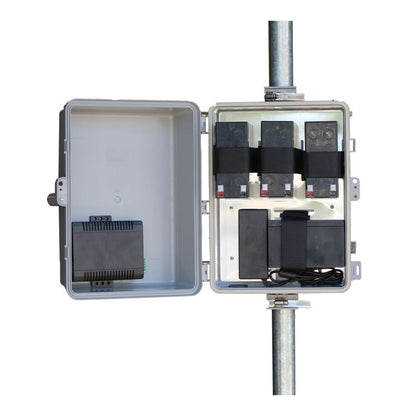 Tycon UPSPro30W Outdoor Backup Power System. 36Ah Battery. 12V with 48V Passive PoE. Pole/Wall Mt Polycarbonate Enclosure