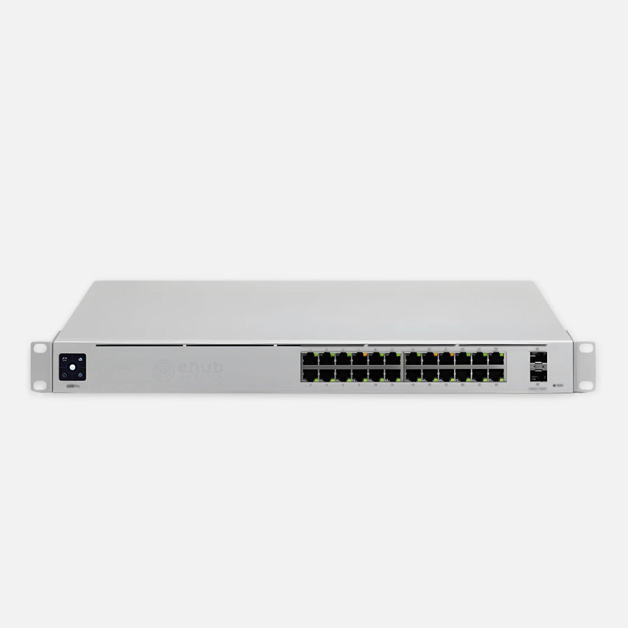 Ubiquiti USW-16-POE-GEN2 16-Port 2 PoE Switch (2) 1G SFP ports 42W 1.3"LCM