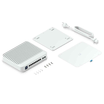 Ubiquiti USW-PRO-8-POE 8-Port Layer 3 Switch PoE+ & PoE++ Output 10G SFP+ 120W PoE,1.3" Touchscreen