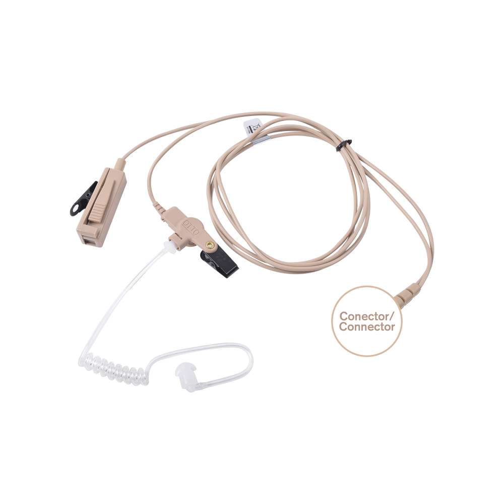Otto V1-10354 Two Wire Palm Microphone Kit. Quick Disconnect Acoustic Tube for KENWOOD NX-200/300/410/5000, TK-480/2180/3180