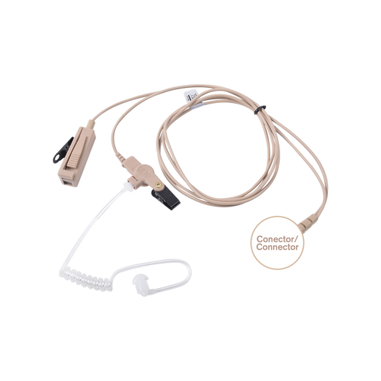 Otto V1-10354 Two Wire Palm Microphone Kit. Quick Disconnect Acoustic Tube for KENWOOD NX-200/300/410/5000, TK-480/2180/3180