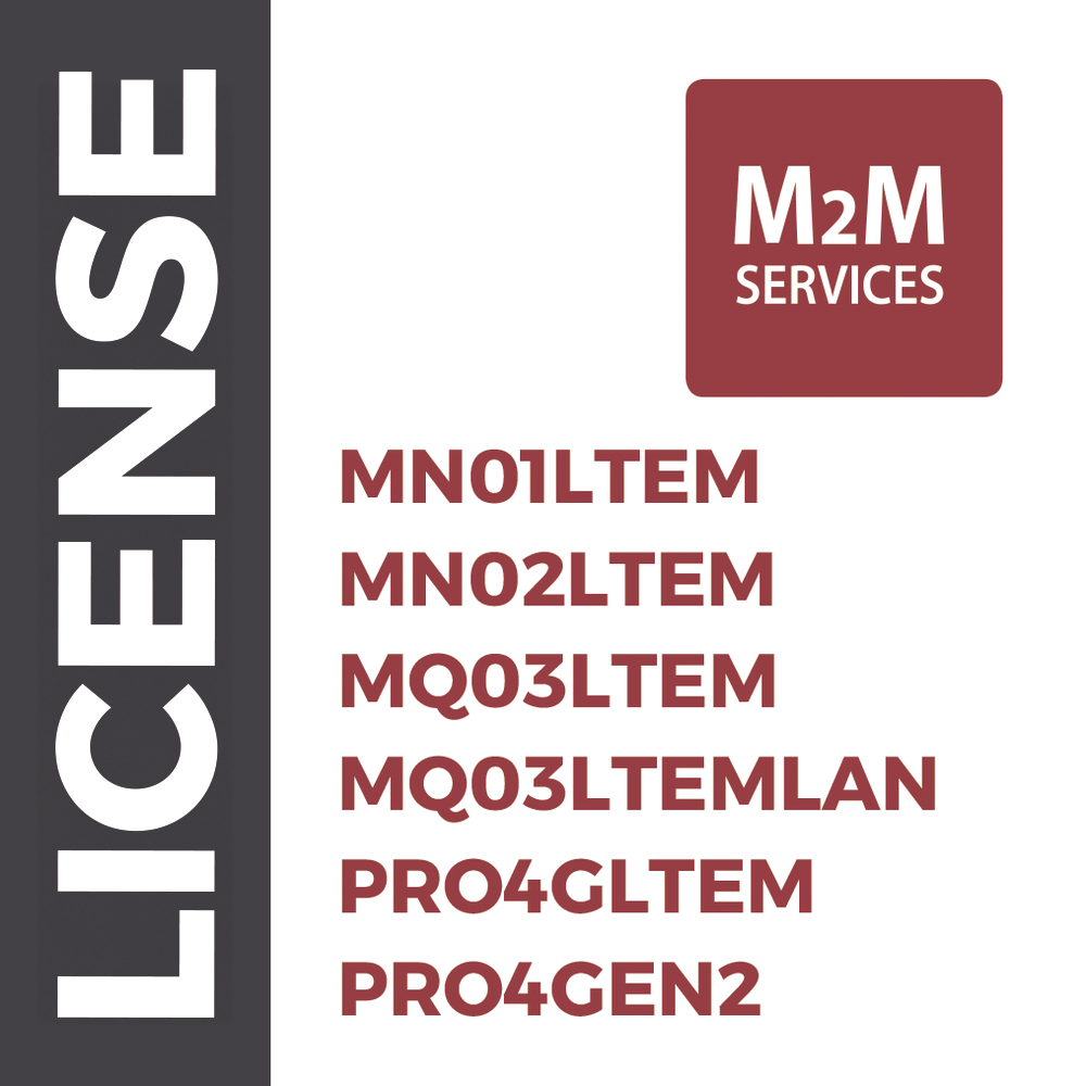 M2m Services VOUCHERLTEM MN02LTEM / PRO4GLTEM / PRO4GEN2 / MQ03LTEM One-Year Monitoring Service with unlimited events.