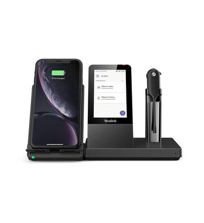 Yealink WH67-TEAMS Convertible DECT Headset Touchscreen Base Qi Charging USB Hub UC Certified