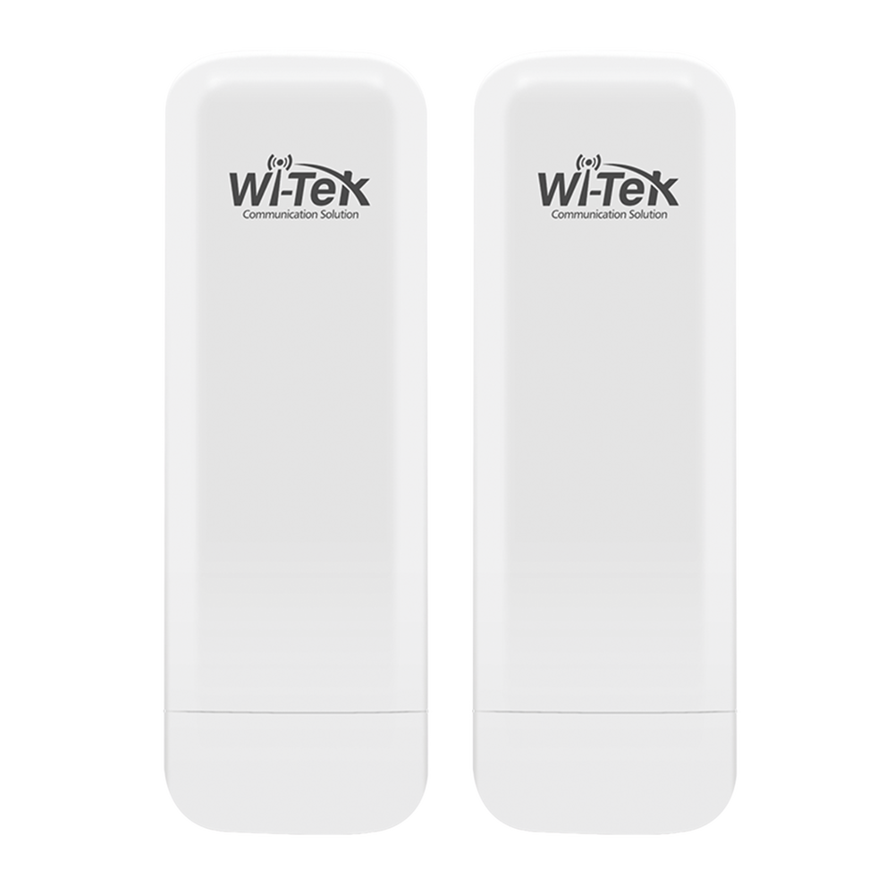 Wi-Tek WI-CPE513P-KIT-V3 Wireless Transmitter Kit, up to 3.1 miles ideal for video surveillance, 5 GHz, up to 300Mbps, 13dBi, IP65, Plug and Play, 60° Beamwidth, Cloud management.