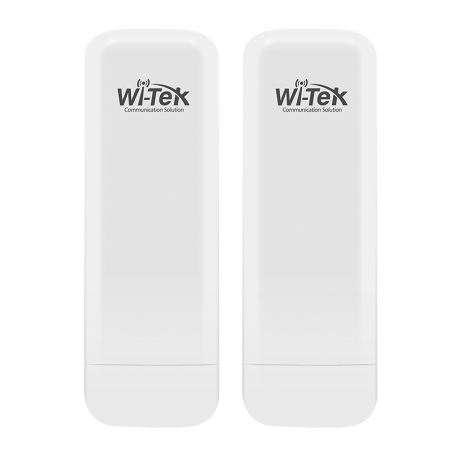 Wi-Tek WI-CPE513P-KIT-V3 Wireless Transmitter Kit, up to 3.1 miles ideal for video surveillance, 5 GHz, up to 300Mbps, 13dBi, IP65, Plug and Play, 60° Beamwidth, Cloud management.