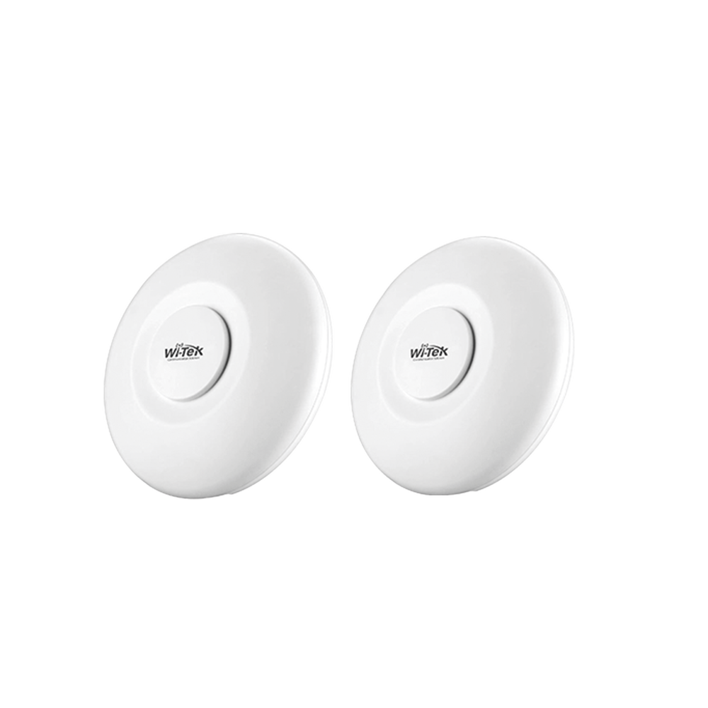 Wi-Tek WI-CPE515H-KIT Wireless Transmitter Kit, up to 4.9 miles ideal for video surveillance, 5 GHz, up to 300Mbps, 16dBi, IP65, Plug and Play, 60° Beamwidth, Cloud management.