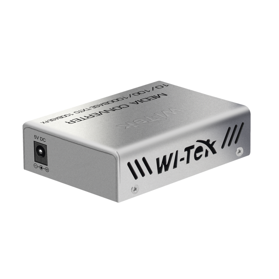 Wi-Tek WIMC111G Gigabit Fiber Media Converter - 1x SFP Slot, 1x Gigabit Ethernet, Single-Mode & Multi-Mode Support
