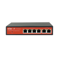 Wi-Tek WI-PCES306G Gigabit 6‑Port PoE+ Switch (4 PoE+ Ports up to 60 W) with Cloud Management, Mobile Remote Maintenance, Anti‑Loop Business Continuity, Real‑Time Alarms, and ONVIF IP Camera Identification