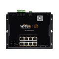 Wi-Tek WI-PCES310GF-F Flat Design Cloud Easy Smart PoE Switch, 8 GE PoE Ports and 2 SFP Ports, Ports 1-2: 802.3 af/at/bt PoE, Ports 3-8: af/at PoE, Compatible with Wall Mounting, Magnetic Mounting, or DIN-Rail Mounting, Manageable via Wi-Tek Cloud and