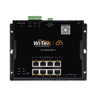 Wi-Tek WI-PCES310GF-F Flat Design Cloud Easy Smart PoE Switch, 8 GE PoE Ports and 2 SFP Ports, Ports 1-2: 802.3 af/at/bt PoE, Ports 3-8: af/at PoE, Compatible with Wall Mounting, Magnetic Mounting, or DIN-Rail Mounting, Manageable via Wi-Tek Cloud and