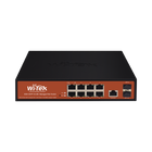 Wi-Tek WI-PMS310GF-ALIEN 8 GE + 2 SFP Ports 24/48V Mixed L2 Managed PoE Switch, 2 SFP Slots, 150W power budget