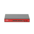 Wi-Tek WI-PMS310GF-UPS-PLUS Solar 10-Port Gigabit Managed PoE Switch with Integrated Controller for Solar Panels and Batteries, 150W Power Budget / Ideal for Outdoor Cabinet Installations