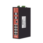 Wi-Tek WIPMS312GFIV2 Managed Industrial PoE Switch, Ports 1-2 : 24V Passive/48V 802.3 af/at PoE 30W, Ports 3-4: 802.3 af/at/bt PoE 60W, Ports 5-8: 802.3 af/at PoE 30W