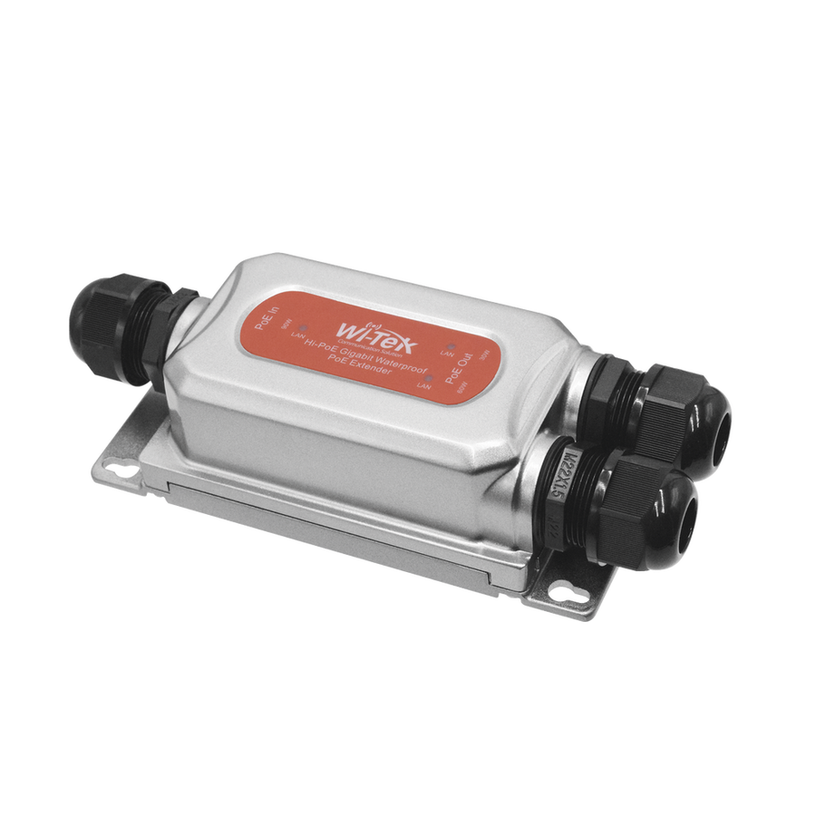 Wi-Tek WIPOE22EO Outdoor PoE Extender/Splitter with Dual PoE Outputs (60W & 30W) and IP68-Rated Protection