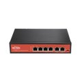 Wi-Tek WI-PS205V2 Switch with 4 PoE ports 10/100 up to 250m and 2 uplink ports 10/100, supports 1 port with Hi-PoE
