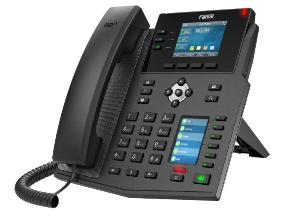 Fanvil X4U-V2 Enterprise IP Phone 12 SIP Lines Dual Color Displays PoE Bluetooth & Wi-Fi Support