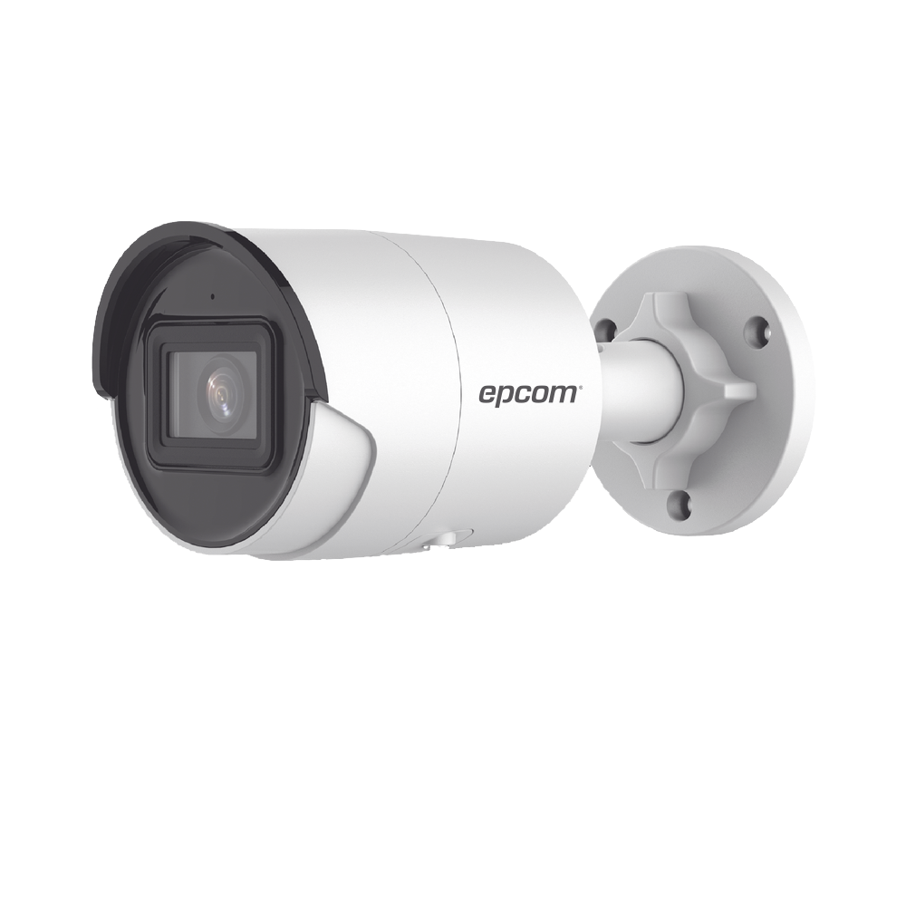 Epcom XB24S 4 MP WDR Fixed Bullet Network Camera/ 2.8 mm Lens / 40 m IR EXIR / IP67 / WDR 120 dB / PoE / Integrated Microphone / Video Analytics (False Alarm Filter) / Ultra Low Illumination