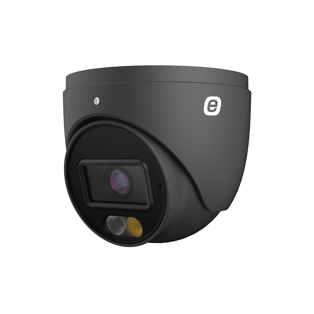 Epcom XE43D-GEN3(BLACK) Turret IP 4 MP / POE / 98ft (30m) Smart Dual Light (IR & White Light) / WDR / Micro SD / Built-In Microphone / IP67 / 2.8 mm Lens / Cloud Video Recording / Metal Housing / Support Smart Events / Dark Grey Color