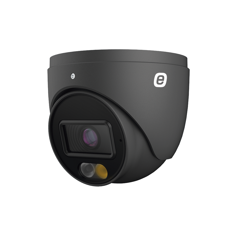Epcom XE43D-GEN3(BLACK) Turret IP 4 MP / POE / 98ft (30m) Smart Dual Light (IR & White Light) / WDR / Micro SD / Built-In Microphone / IP67 / 2.8 mm Lens / Cloud Video Recording / Metal Housing / Support Smart Events / Dark Grey Color