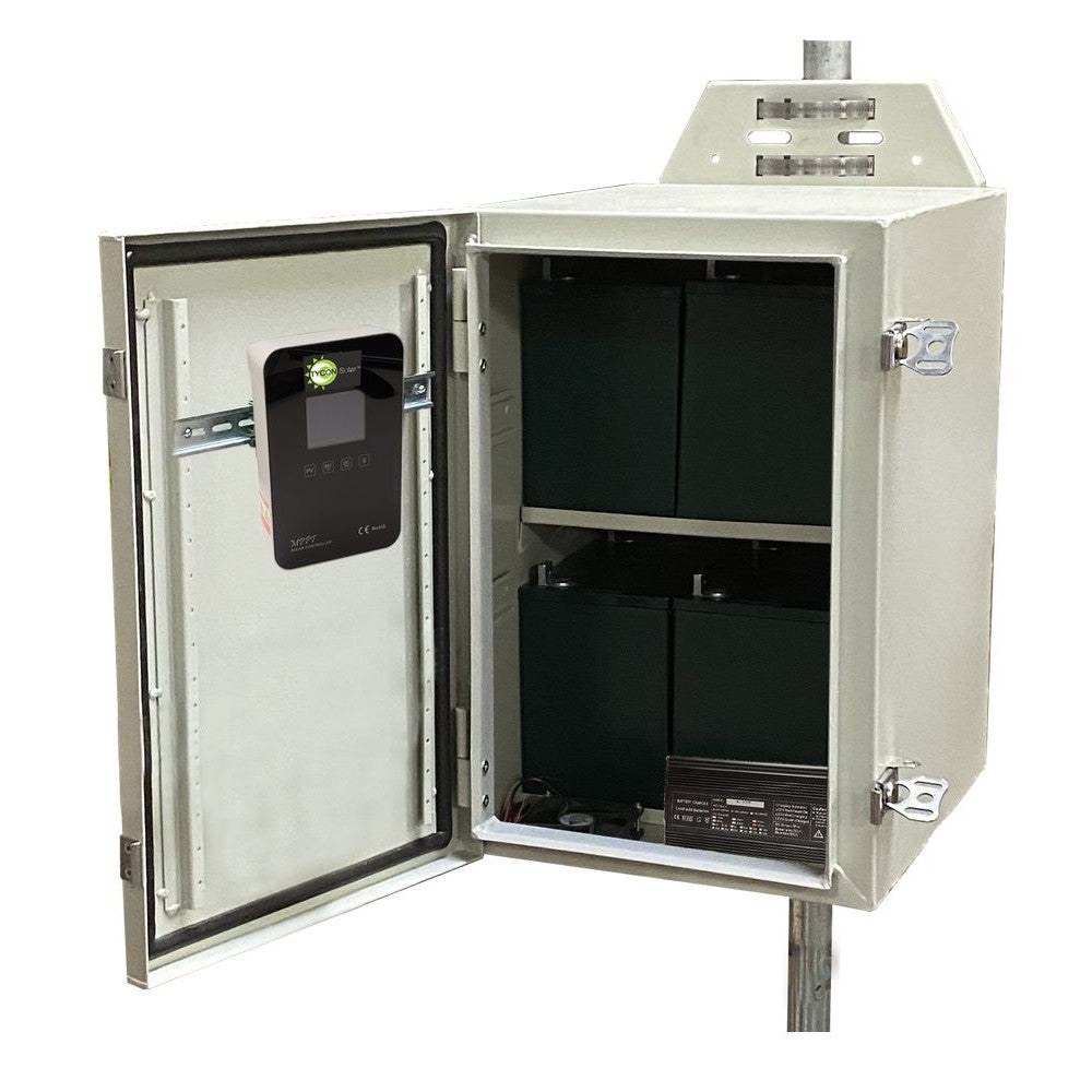 Tycon UPSPro600W Outdoor Backup Power System. 200Ah Battery. 12/24V. Pole/Wall Mt Al Enclosure