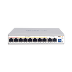 Wi-Tek WI-PCES210G Cloud Easy Smart 250m PoE Switch, 8 FE PoE Ports, 2 GE Ports, Port 1-2: Hi-PoE, Port 3-8: 802.3af/at, 100W, Support Wi-Tek Cloud Management and Mobile APP Remote Maintenance