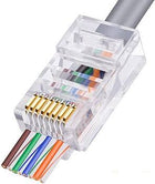 Linkedpro TC5S-PASS RJ45 Cat5e Pass-Through Connector 30µm Gold TIA-568B.2