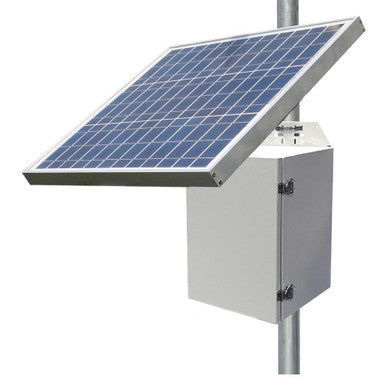 Tycon RemotePro20W Remote Power System. 100Ah Battery. 85W Solar. 12V PWM Controller with 48V Passive PoE. Pole/Wall Mount Aluminum Enclosure