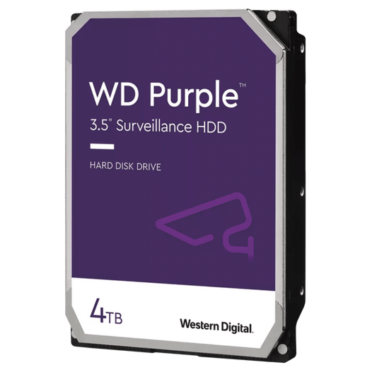Western Digital (wd) WD44PURZ WD Purple Surveillance Hard Drive / 4TB / SATA 6Gb/s / 3.5" / AllFrame Technology / 180TB Annual Workload / Supports 64 HD Cameras / 16 Bays / Corrosion-Resistant Components / 3-Year Warranty