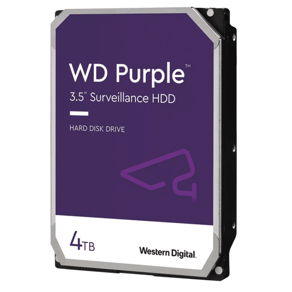 Western Digital (wd) WD44PURZ WD Purple Surveillance Hard Drive / 4TB / SATA 6Gb/s / 3.5" / AllFrame Technology / 180TB Annual Workload / Supports 64 HD Cameras / 16 Bays / Corrosion-Resistant Components / 3-Year Warranty