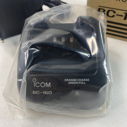 ICOM BC-160 Li-ion Charger w/ Euro style Transformer for F3011 F4011 F3261 F4161