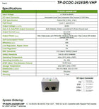 Tycon Systems TP-DCDC-2424GR-VHP Gigabit DC-DC Converter 18-36VDC In 24VDC 70W