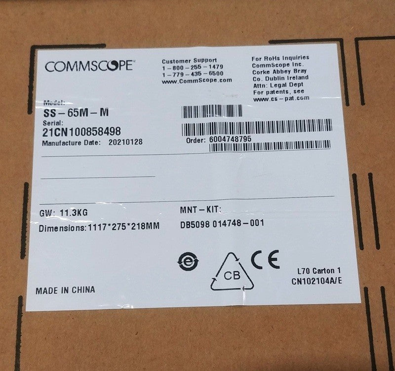CommScope SS-65M-M 3.1-4.2GHz 4 Port 65 Degree Sector Antenna