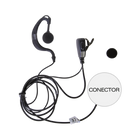 Icom TXEHI Earpiece G Shape Lapel Microphone Adjustable for IC-F11 14 3021 3013 4001