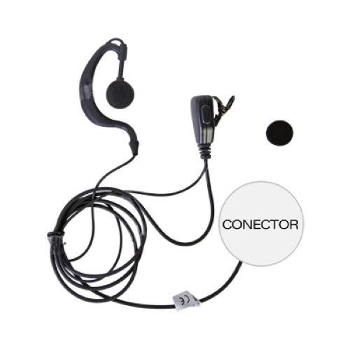 Icom TXEHI Lapel Microphone Adjustable Earpiece for IC-F3G/F4G/F11/F21/F31
