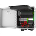 viaPhoton OHE-36-9SPD-M-G6 Outdoor Hybrid Enclosure, 36 fiber, SM, LC, 18 Conductor, with 9 duplex SPD, Alarm, 16.7"H x 16.2"W x 7.9"D, Gland pattern 6