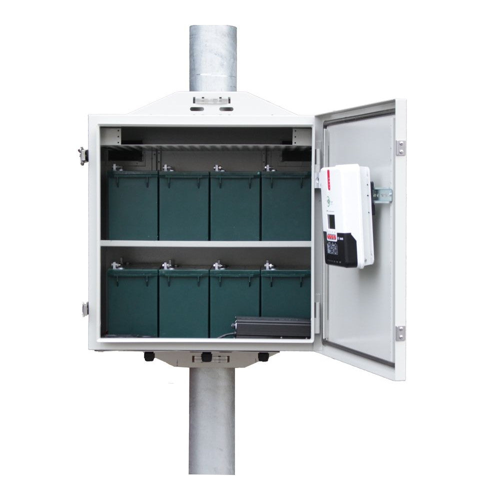 Tycon UPSPro600W Outdoor Backup Power System. 400Ah Battery. 12/24/48V. Pole/Wall Mt Lg Steel Enclosure